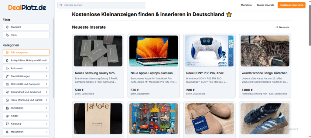 kostenloser Kleinanzeigen